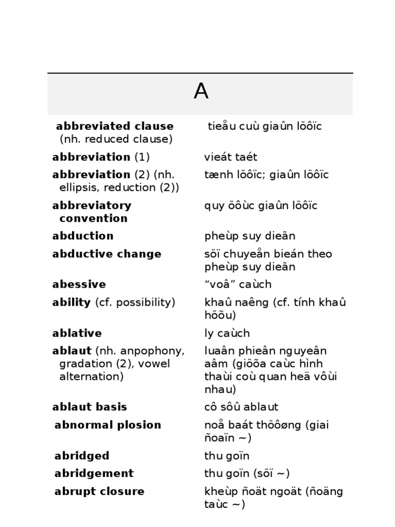 Linguistic Terms and Concepts | PDF