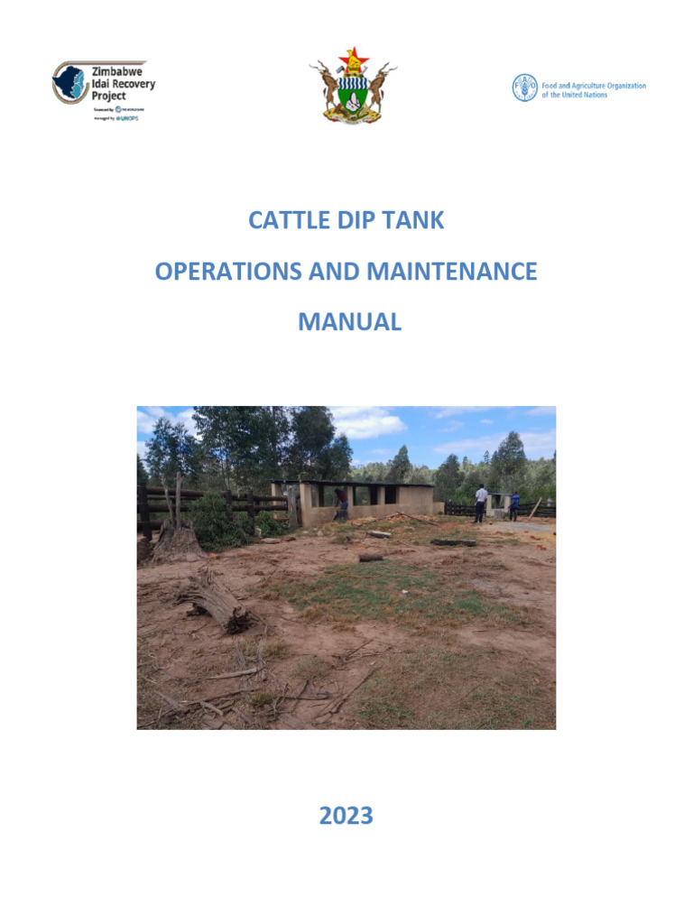 Cattle Dip Tank Operations Manual | PDF | Volume | Personal Protective ...