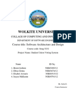 Wolkite University: Course Title: Software Architecture and Design