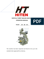 HITEN Milling Machine Operation Manual