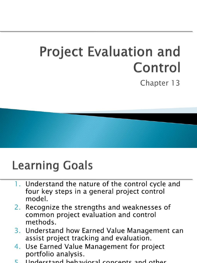 Project Evaluation and Control | PDF