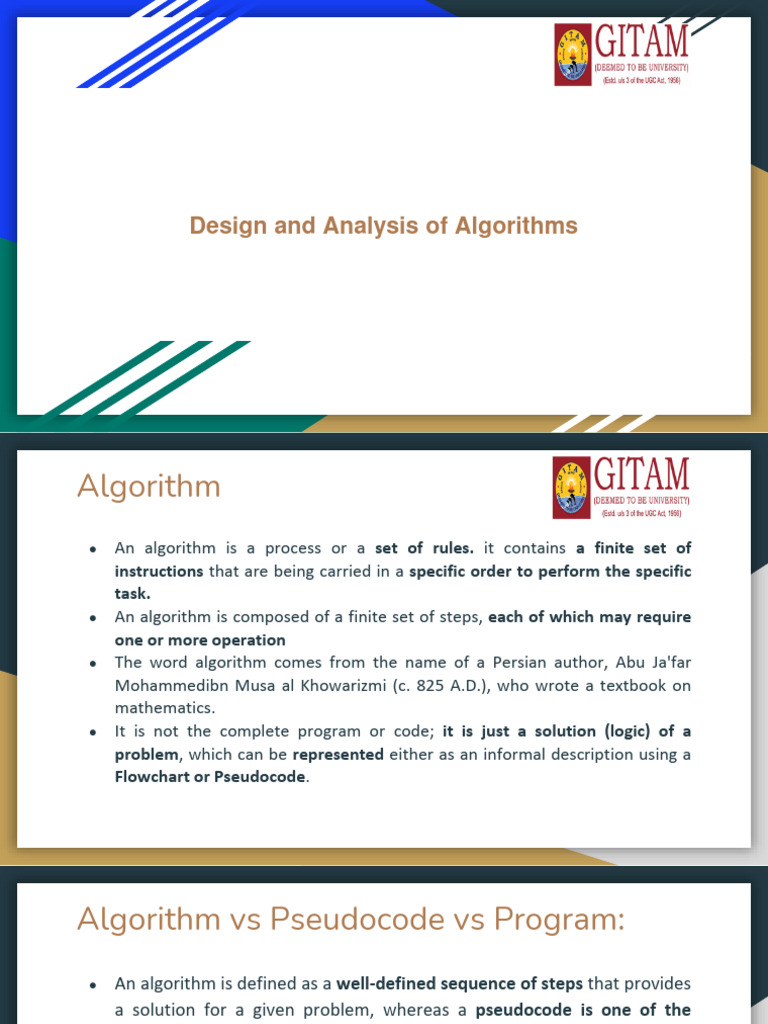 DAA - Basics | PDF | Time Complexity | Algorithms