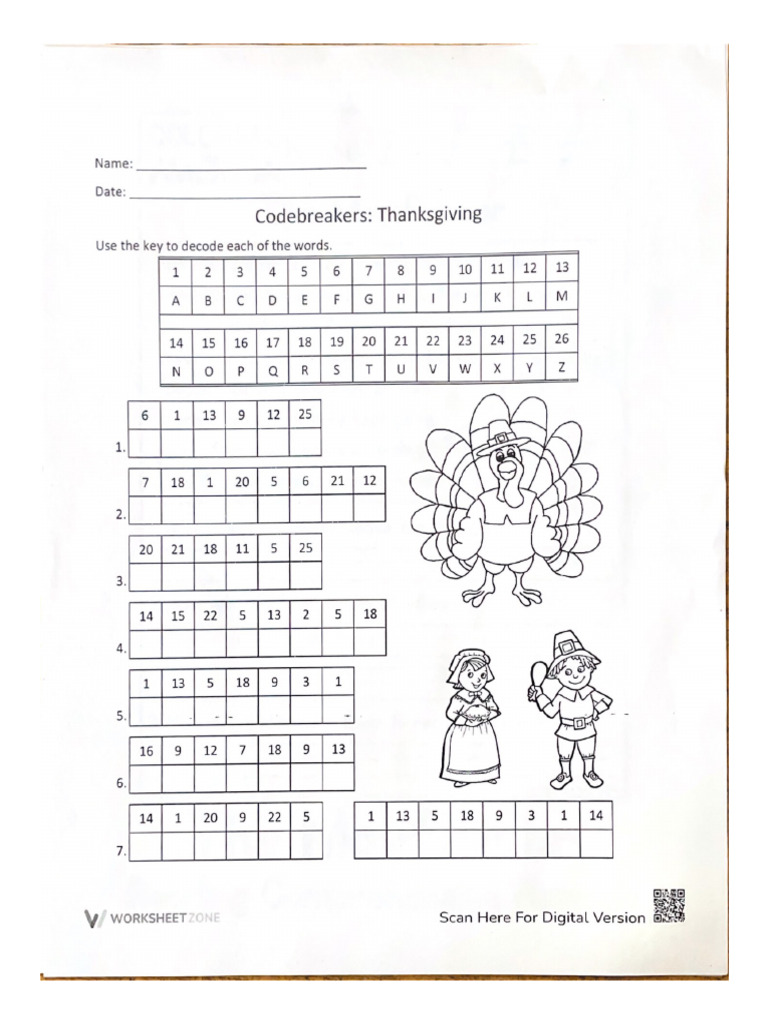 Codebreakers Thanksgiving | PDF