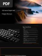 Advanced Input and Output Devices Power Point Presentation