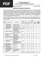 Notification For Engagement of Apprentices