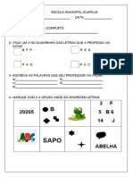 Avaliação Diagnostica 3º Ano