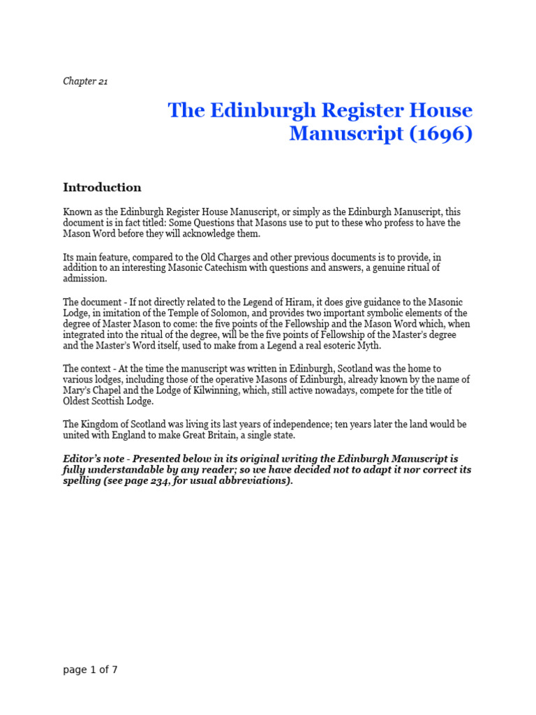 1696The Edinburgh Register House Manuscript PDF Masonic Lodge Guild