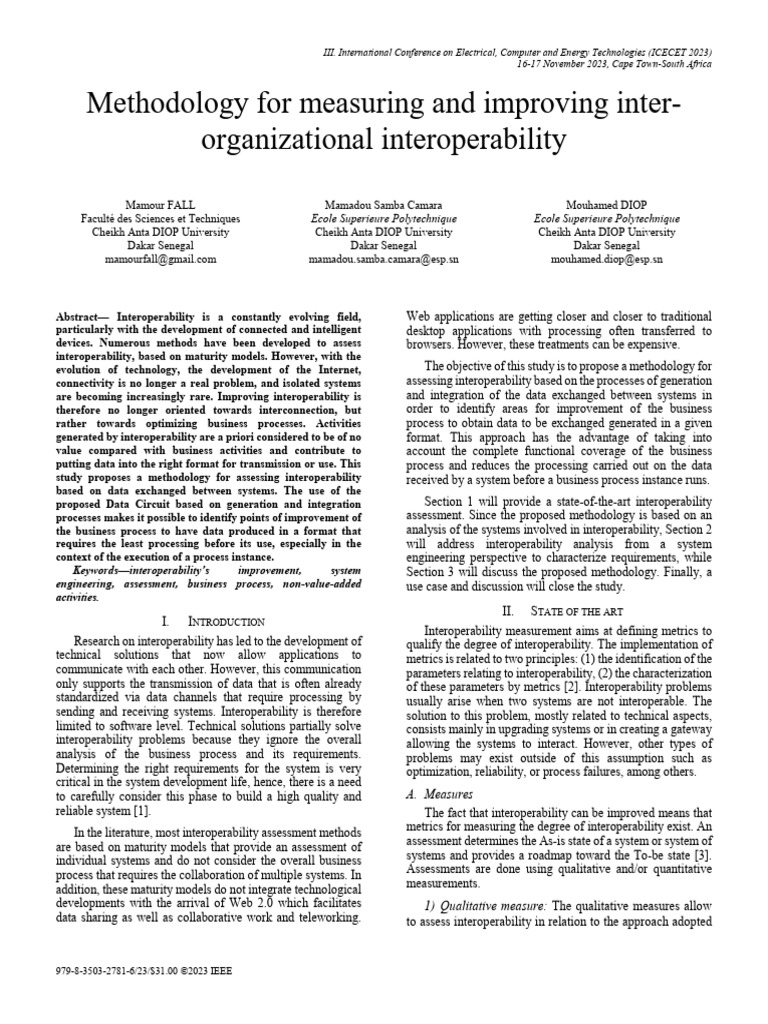 Methodology for Enhancing Interoperability | PDF | Interoperability ...
