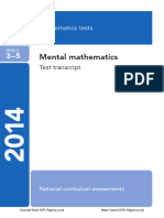 ks2 Mathematics 2014 Mental Maths Transcript