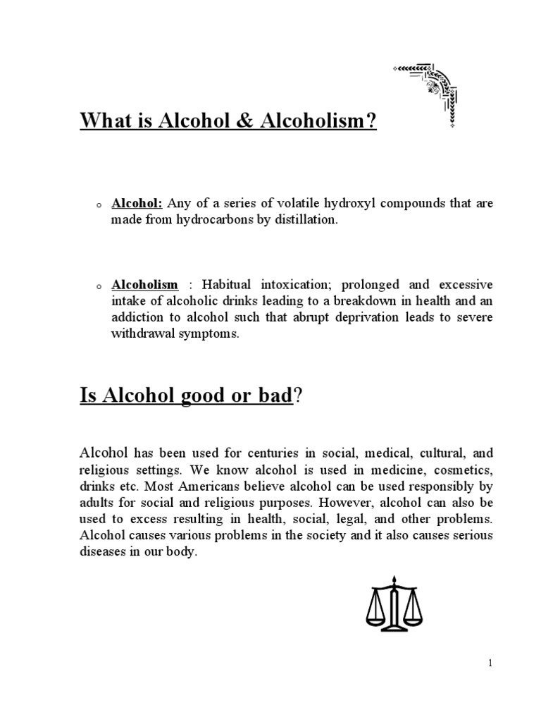 What Is Alcohol PDF Alcoholic Drinks Distilled Beverages