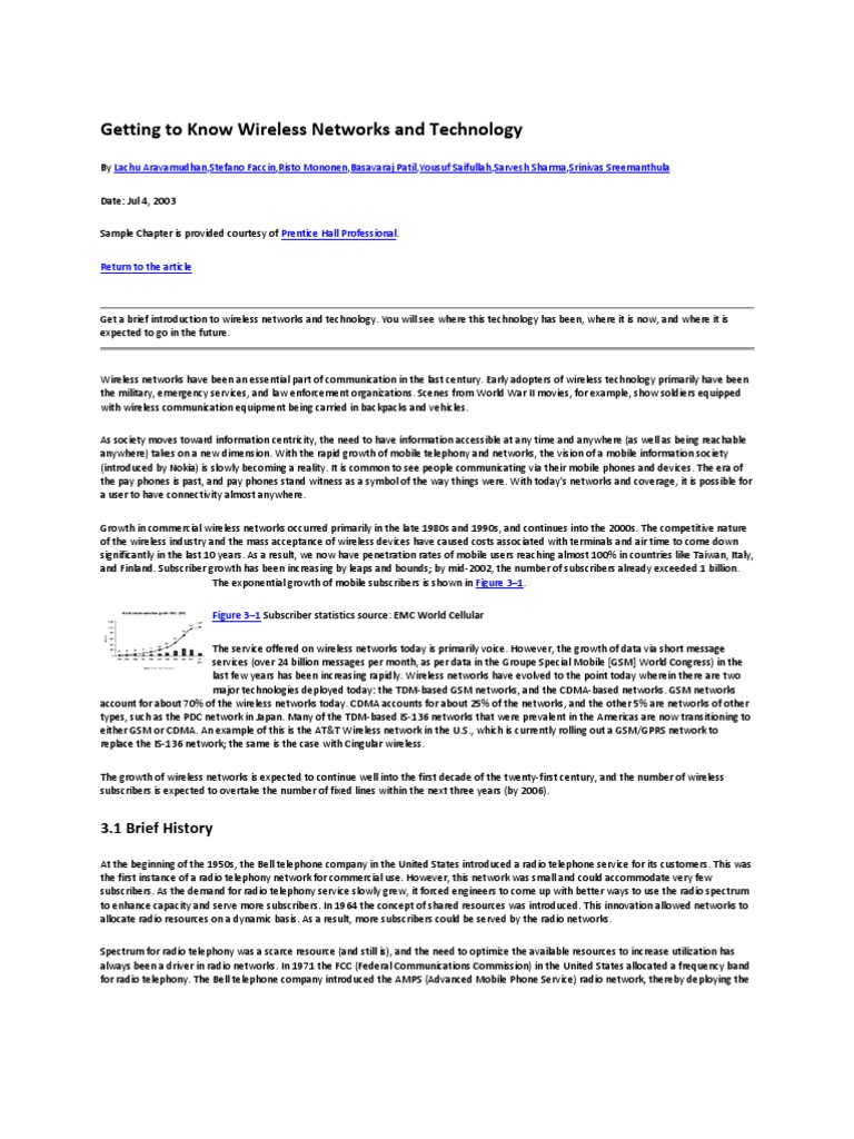 Overview of Wireless Networks Evolution | PDF | Cellular Network | Code ...