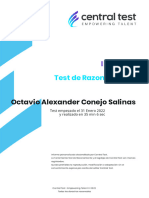 Informe Del Test de Razonamiento de Octavio Alexander Conejo Salinas