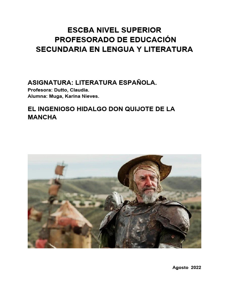 Quijote Pdf Don Quijote Miguel De Cervantes