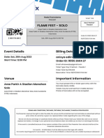 Flame Fest - Solo: Event Details Billing Details