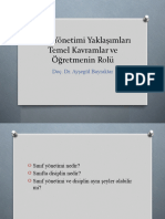 Sınıf Yönetimi Yaklaşımları Temel Kavramlar Ve Öğretmenin Rolü