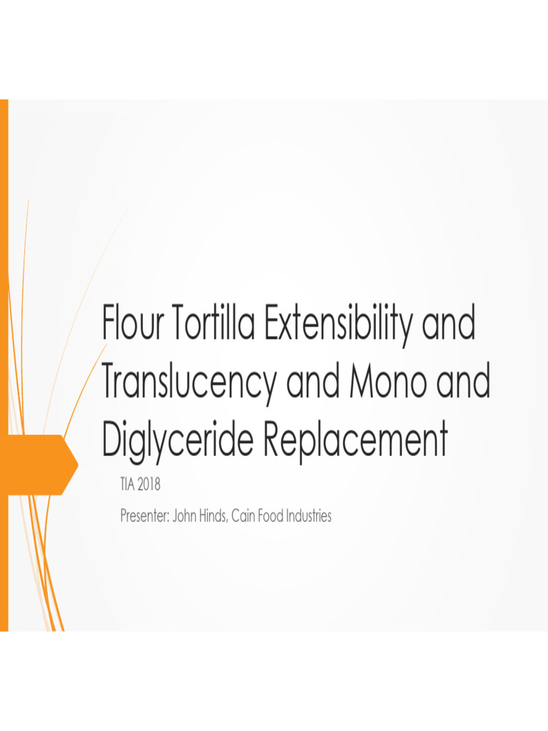 3 Hinds Flour Tortilla Extensibility & Translucency PDF Emulsion Dough