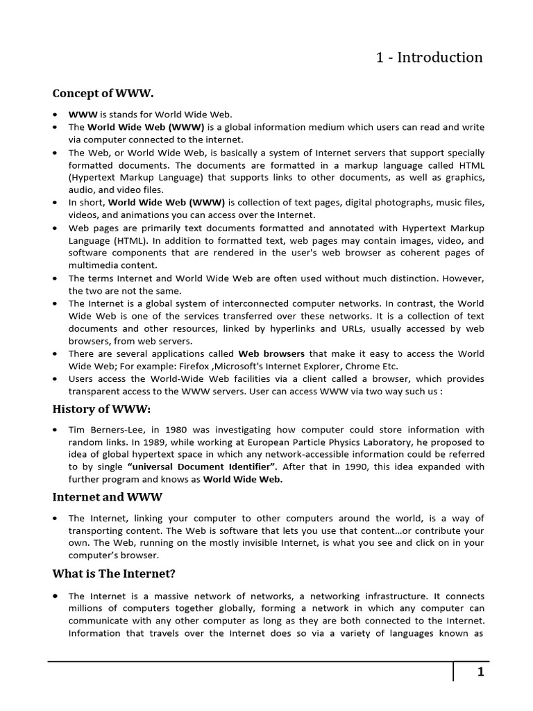 Understanding the World Wide Web | PDF | World Wide Web | Internet & Web