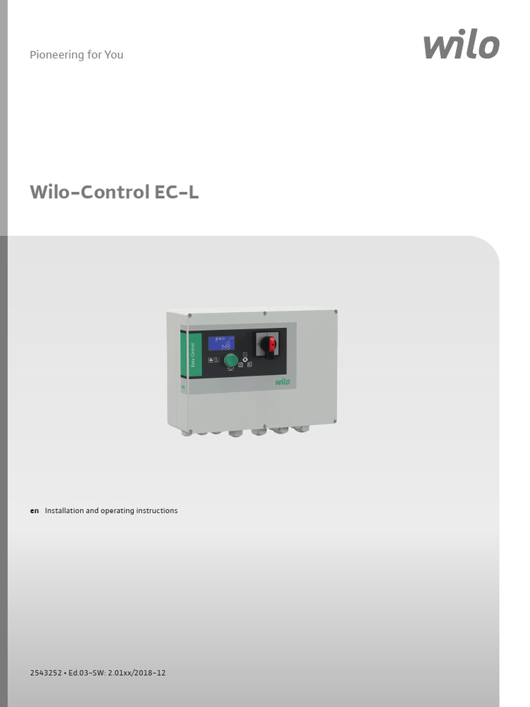 Wilo Submersible Pump | PDF | Electrician | Switch