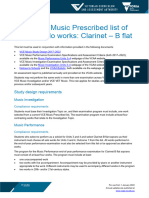 VCE Clarinet Repertoire