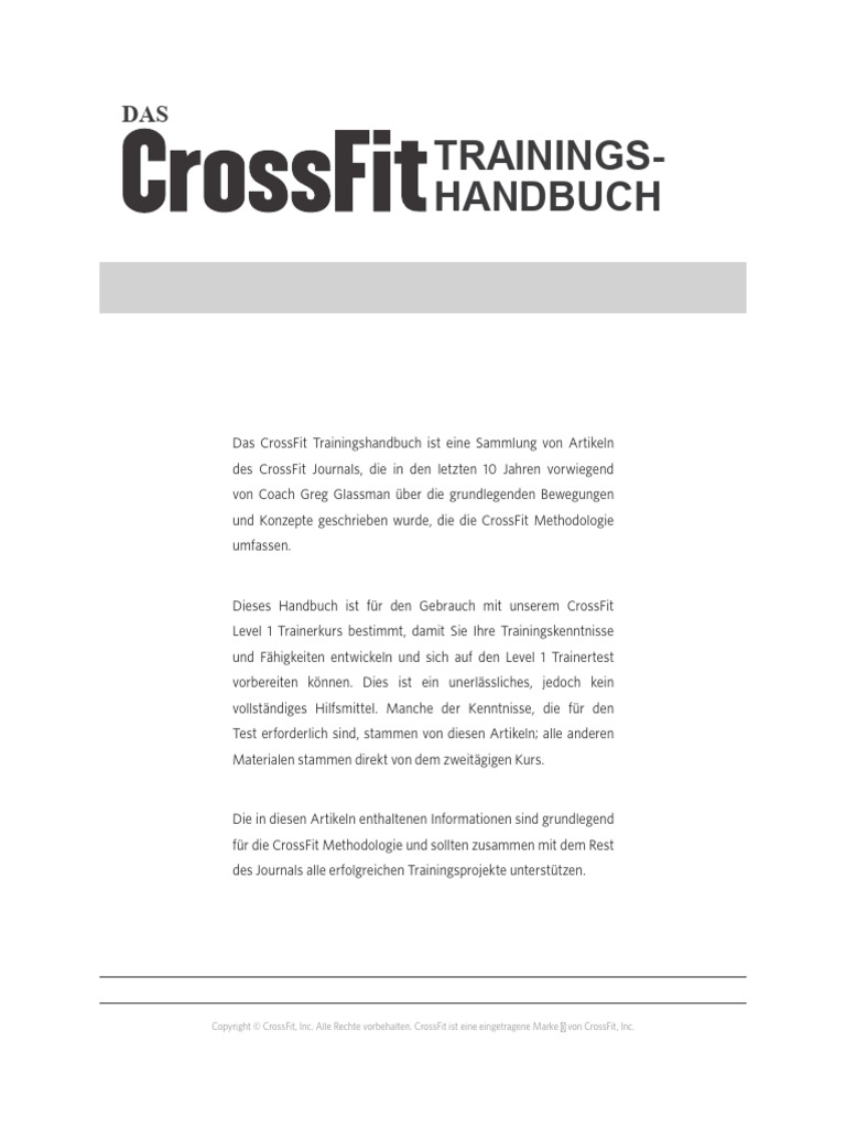 Crossfit Training Guide | PDF