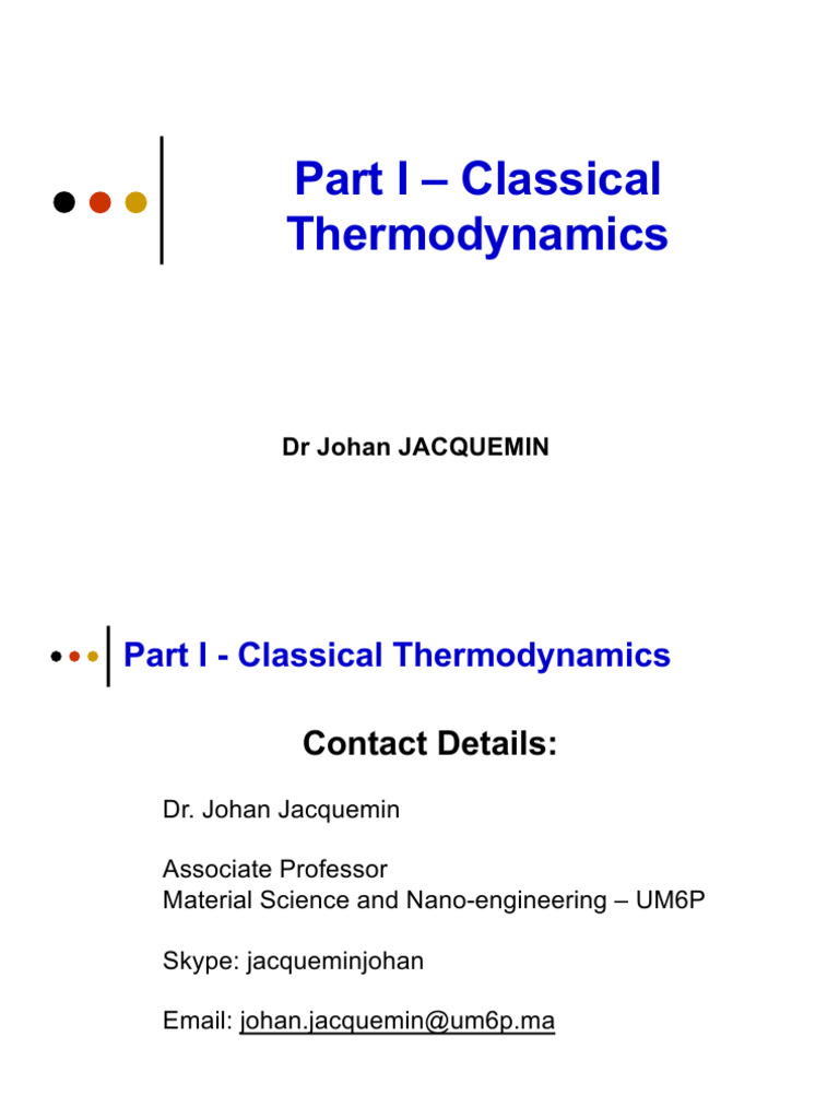 Lecture 6 Part 1 Classical Thermodynamics PDF Diesel Engine
