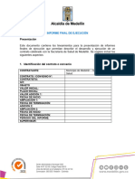 Esquema Informe Final de Ejecución