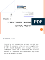 Le Processus de Lancement D'Un Nouveau Produit: Chapitre II