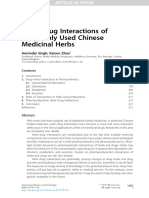 Herb-Drug Interactions of Commonly Used Chinese Medicinal Herb Medicine 1.