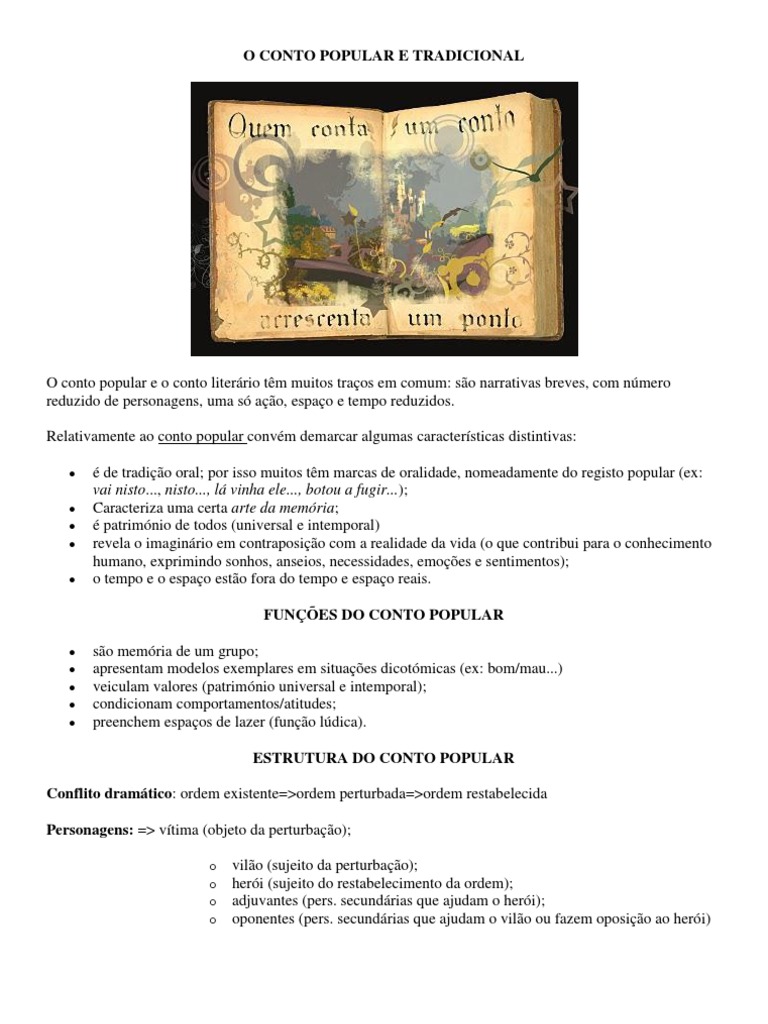 Estrutura e Funções do Conto Popular | PDF | Contos | Imaginação