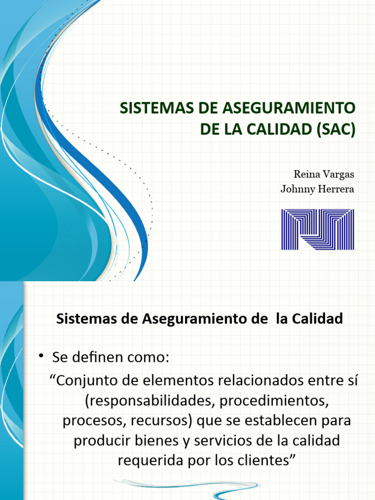 Sistemas de Aseguramiento de Calidad (SAC) | PDF | Calidad (comercial ...