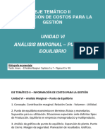 Unidad VI Análisis Marginal - Pto de Equilibrio