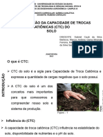 Determinação Da Capacidade de Trocas Catiônicas