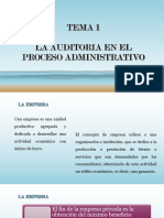 Tema 1 - Auditoria en El Proceso Administrativo