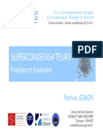 Supercondensateurs Principes Evolutions