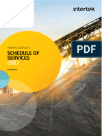Intertek Minerals Schedule of Services and Charges 2017 Indonesia