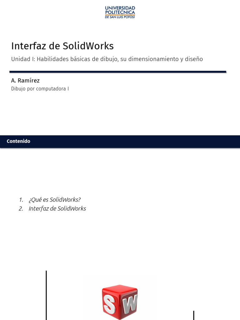 6 Interfaz de SolidWorks PDF Interfaz de usuario Menú