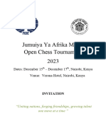 Somalia - Jumuiya Ya Afrika Mashariki Open Chess Tournament 2023 - Invitational Letter