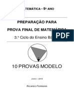 CADERNO DE PROVAS MODELO 9ano