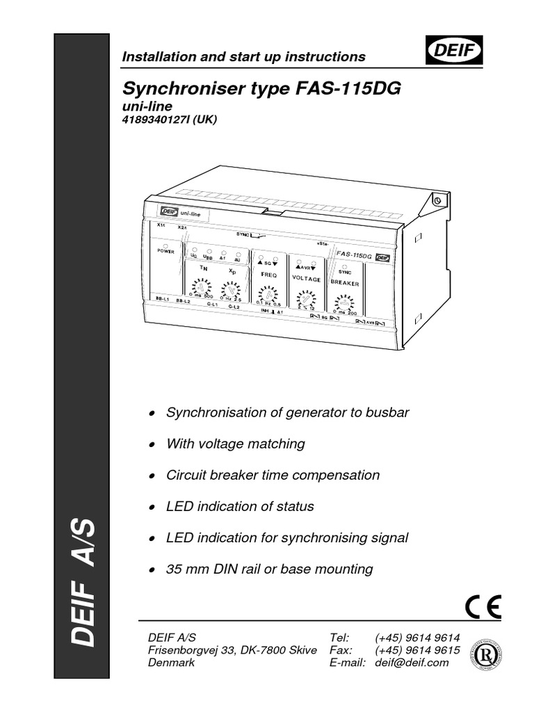 FAS-115DG Installation Guide | PDF | Relay | Equipment