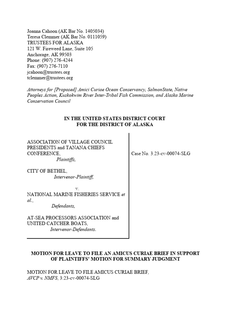 Amicus Motion PDF Amicus Curiae Salmon