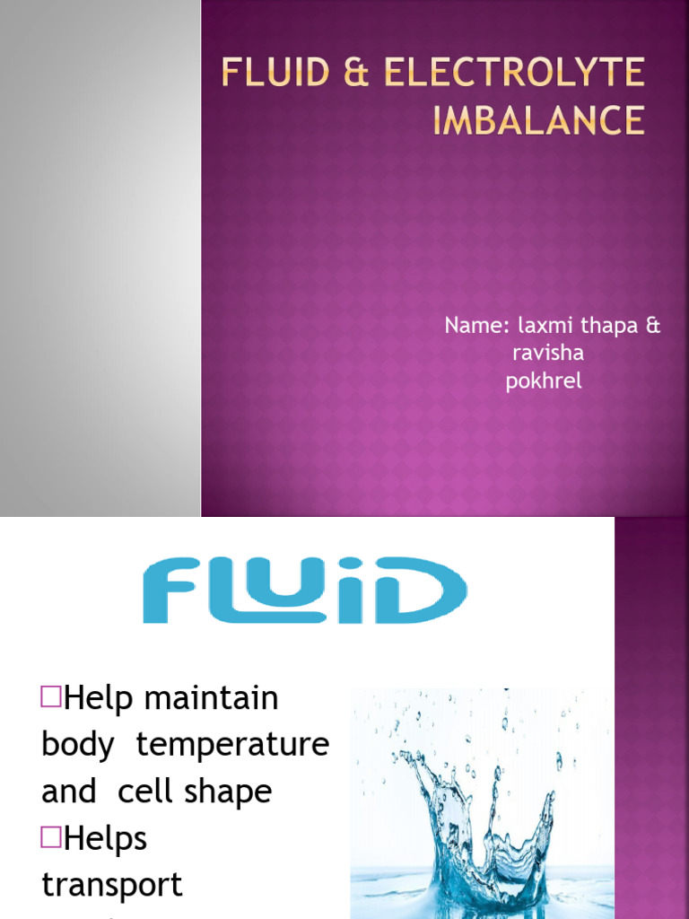 Electrolytes Slide 21 | PDF | Dehydration | Diseases And Disorders