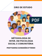 Roteiro de Estudo Métodolodia de Inter. em Psicologia Social e Comunitária