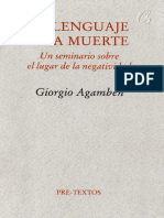 AGAMBEM, Giorgio. El Lenguaje y La Muerte. Un Seminario Sobre El Lugar de La Negatividad (Full Permission)