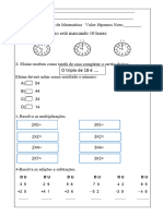 Avaliação de Matemática