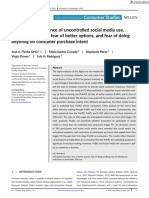 Int J Consumer Studies - 2023 - Flecha Ortiz - Exploring The Influence of Uncontrolled Social Media Use Fear of Missing