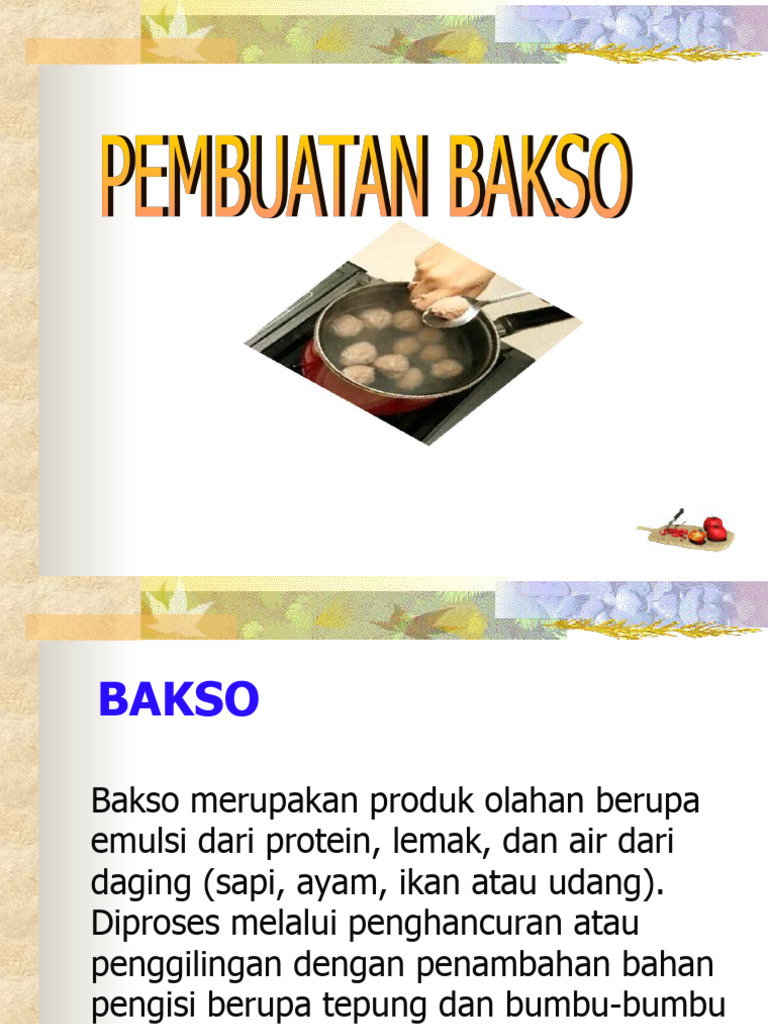 Proses pengolahan sambal soto, bakso, dan mie ayam di dapur