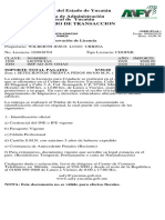 Gobierno Del Estado de Yucatán Agencia de Administración Fiscal de Yucatán Recibo de Transaccion