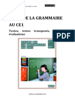 Faire de La Grammaire Au Ce1: Textes, Textes Transposés, Collectes, Évaluations