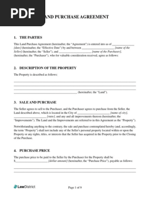 LAND BUY AGREEMENT