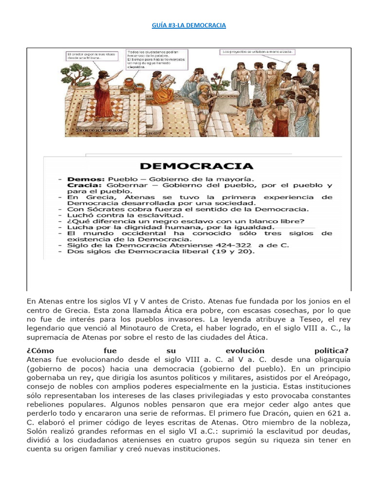 Evolución de la Democracia Ateniense | PDF | Democracia | Ideologías ...